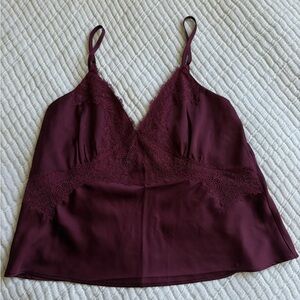 Abercrombie & Fitch Lace-Trim Satin Cami